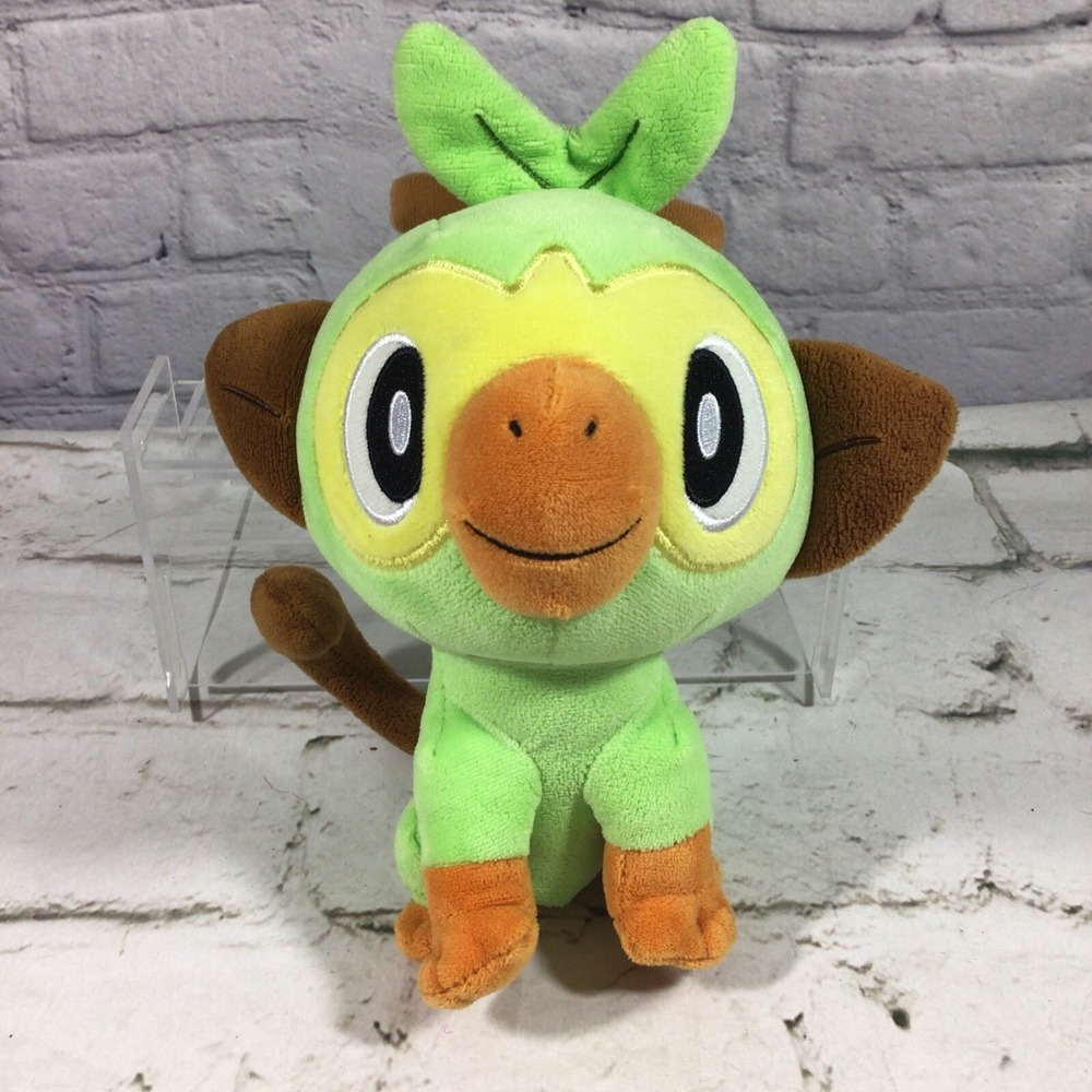 Pokemon 8"‎ Grookey Plush Stuffed Animal Green Bird